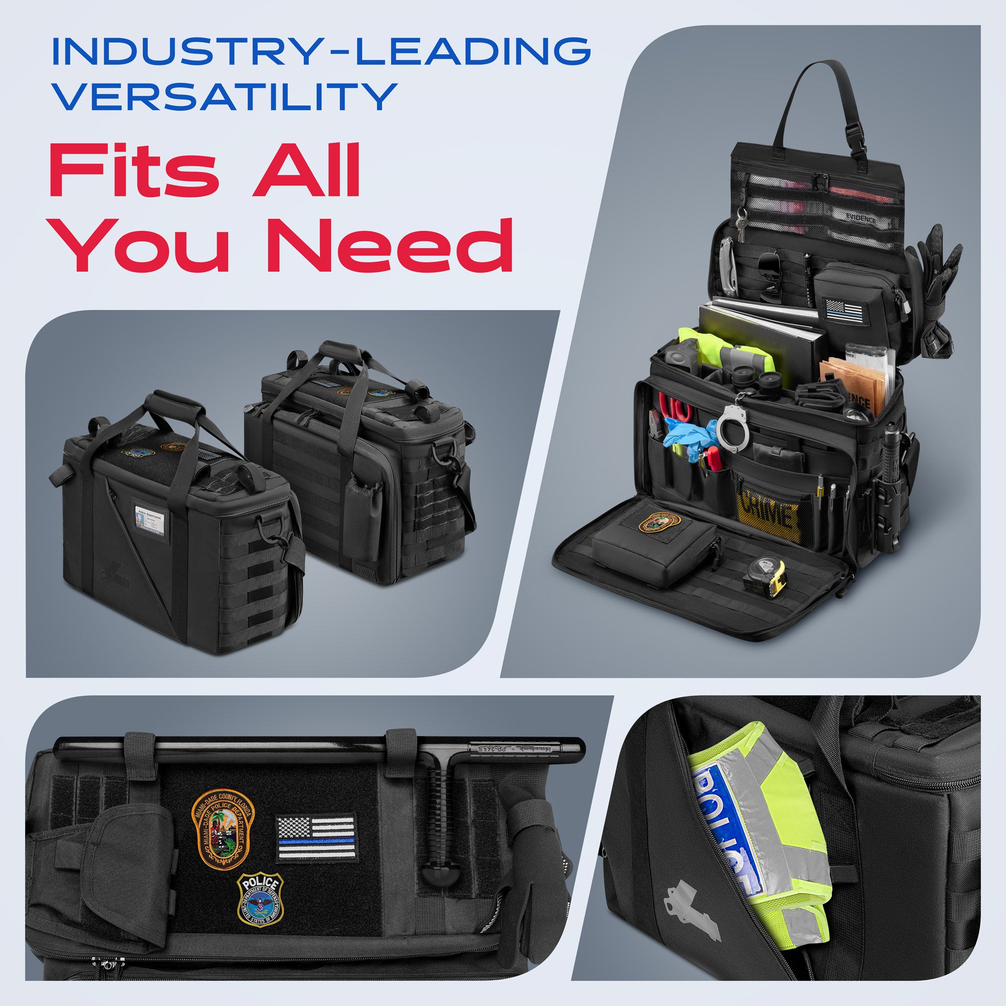 TIDIFY PATROL BAG FOR POLICE AND FIRST RESPONDERS