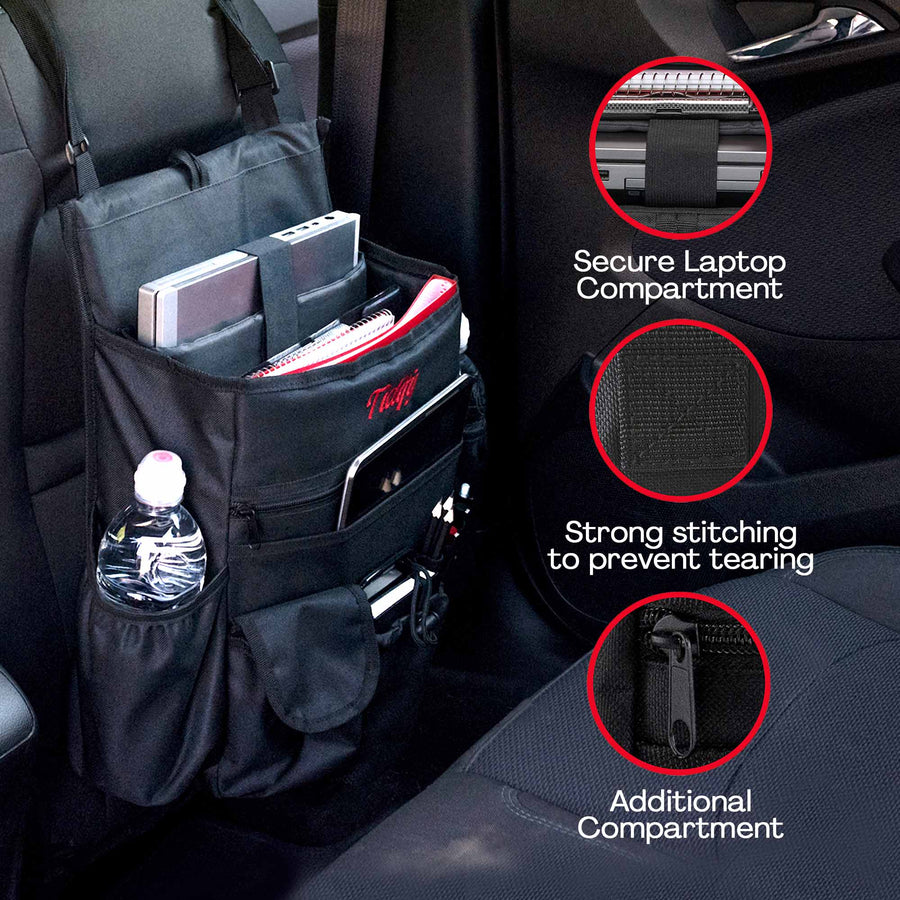Car Rear Notebook Cover Back Seat Car Organizer with Tablet and Laptop Storage