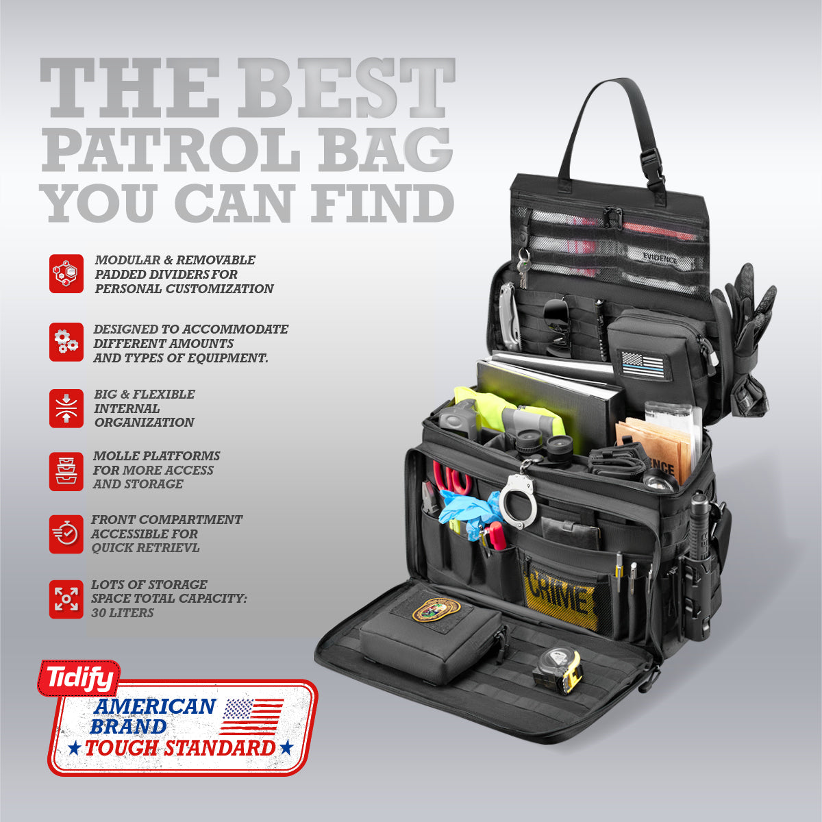 TIDIFY Tactical Patrol Bag