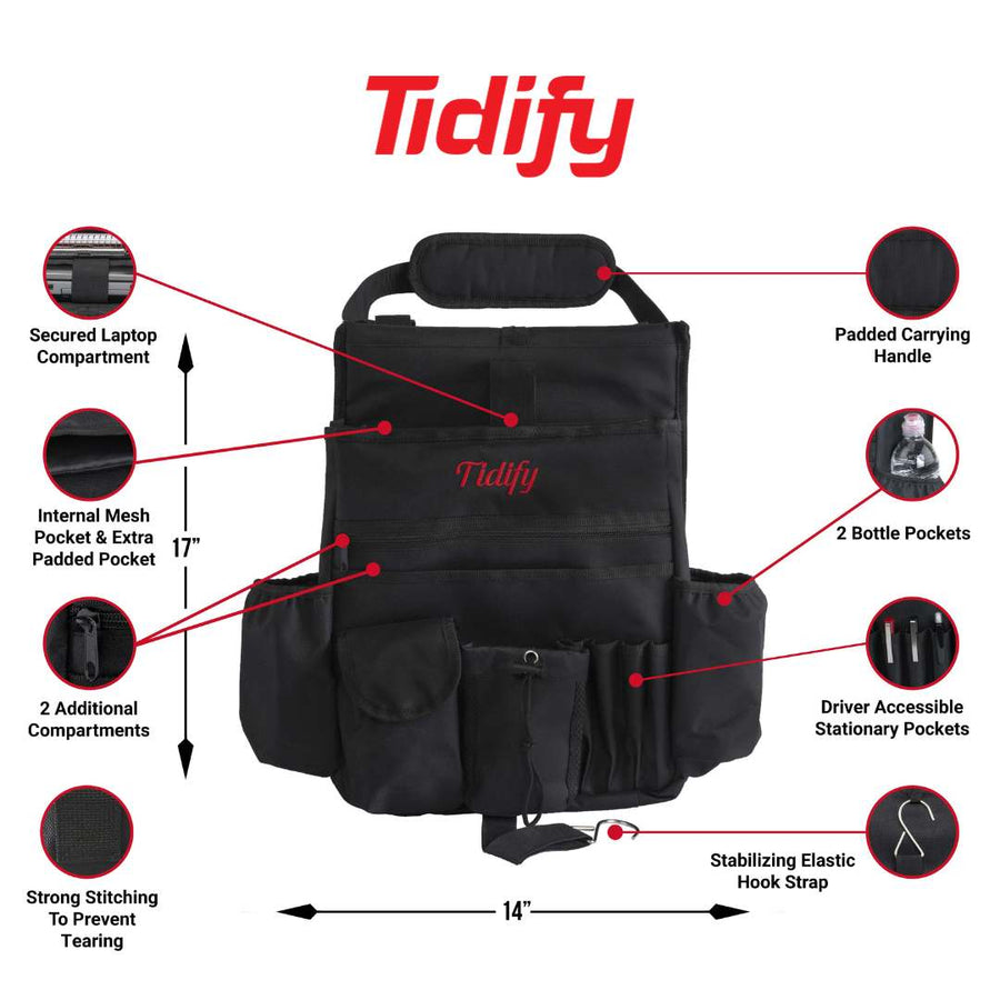 Tidify Car Seat Organizer - No.1 Car Office Solution